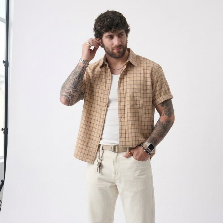 PLUS SIZE MEN’S CHECK SHIRT | XL-7XL