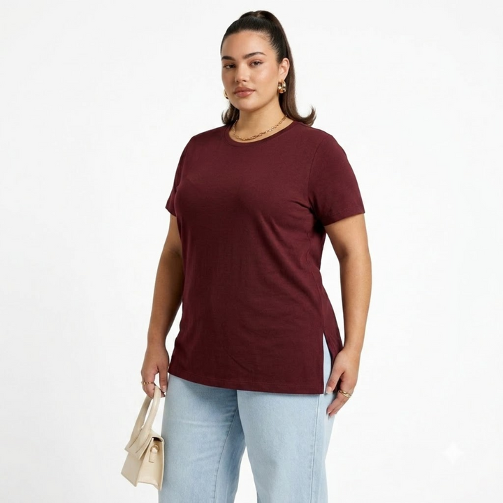 PLUS SIZE WOMEN’S SOLID TSHIRT | XL-7XL