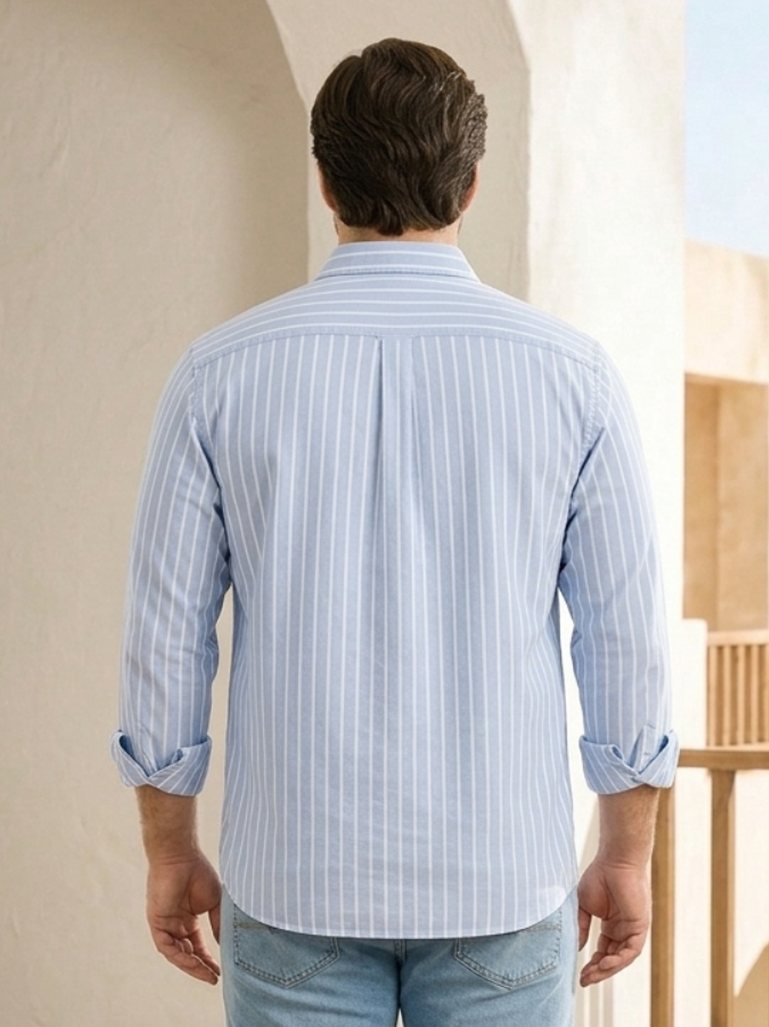PLUS SIZE MEN STRIPE SHIRT| XL-7XL