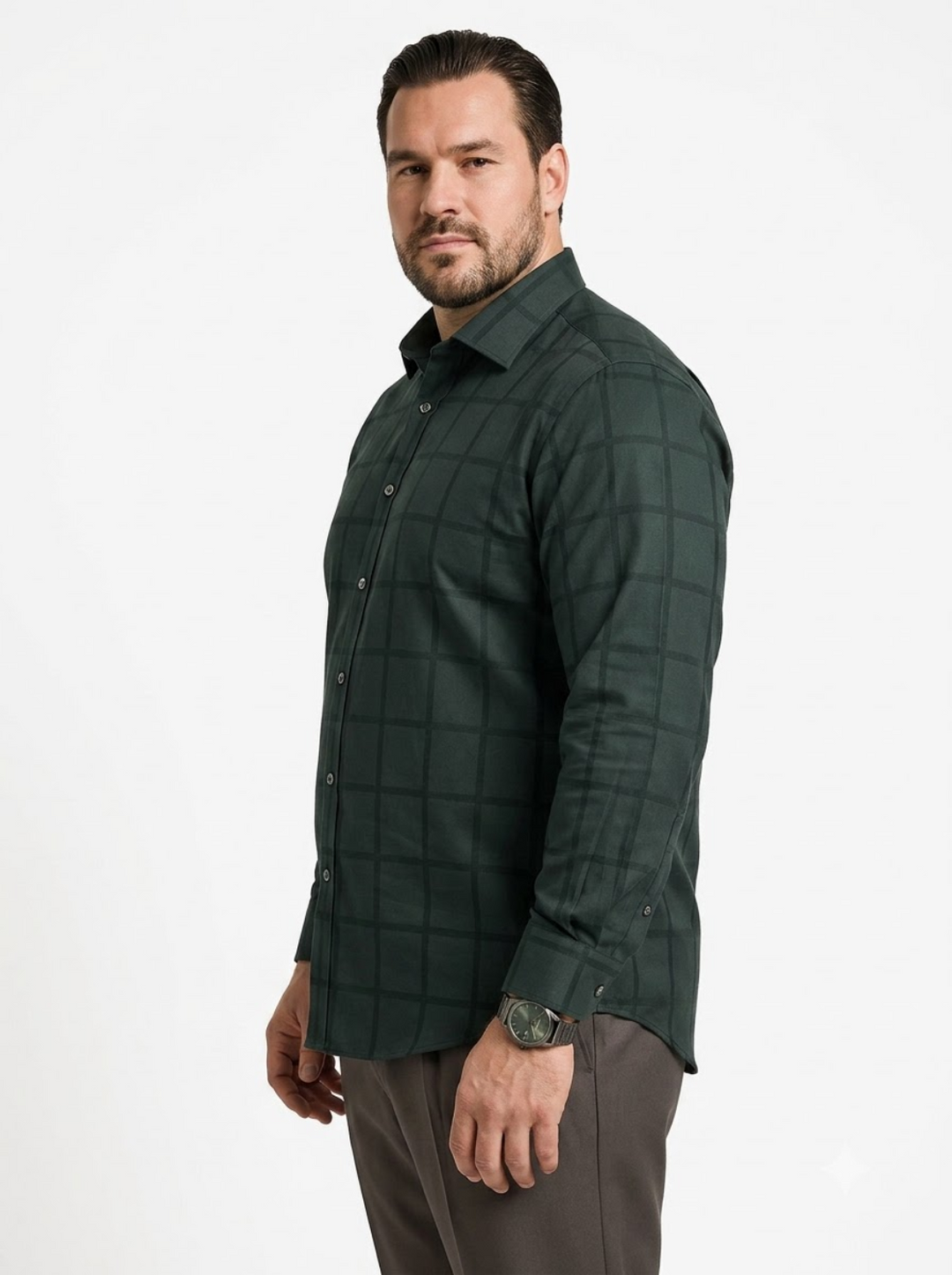 PLUS SIZE SELF CHECK SHIRT FOR MEN | XL-7XL