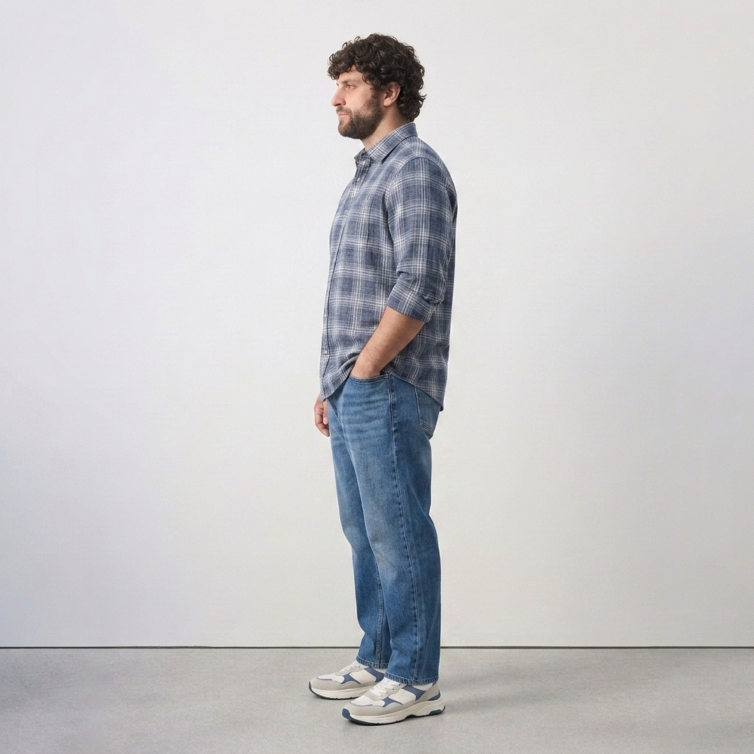 PLUS SIZE MEN’S CHECK SHIRT | XL-7XL