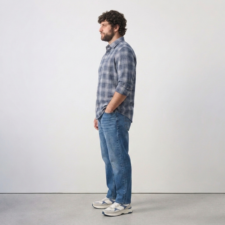 PLUS SIZE MEN’S CHECK SHIRT | XL-7XL