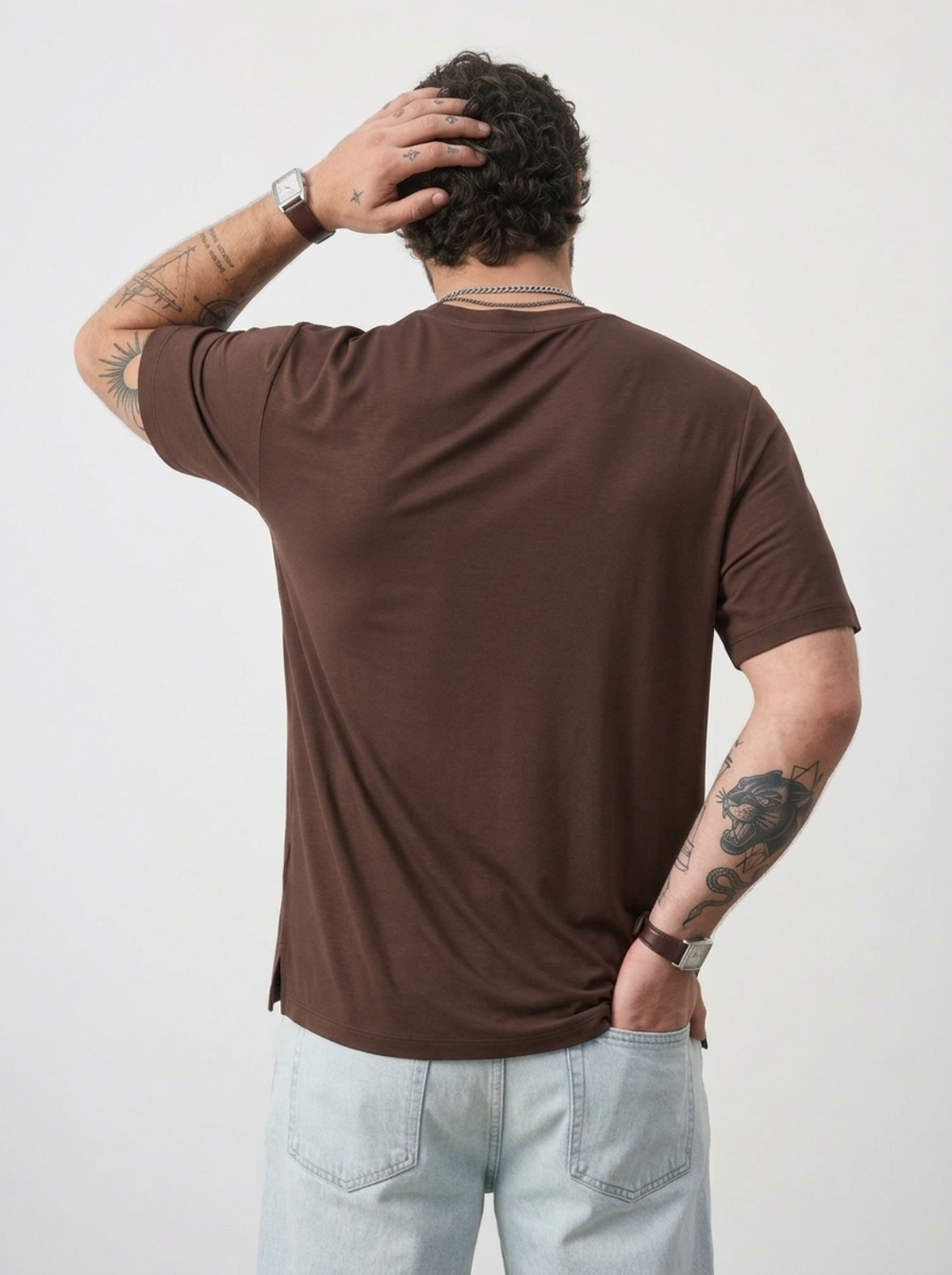PLUS SIZE BAMBOO COTTON LYCRA T-SHIRT FOR MEN | XL-7XL