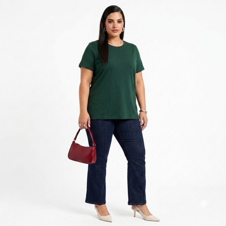 PLUS SIZE WOMEN’S SOLID TSHIRT | XL-7XL