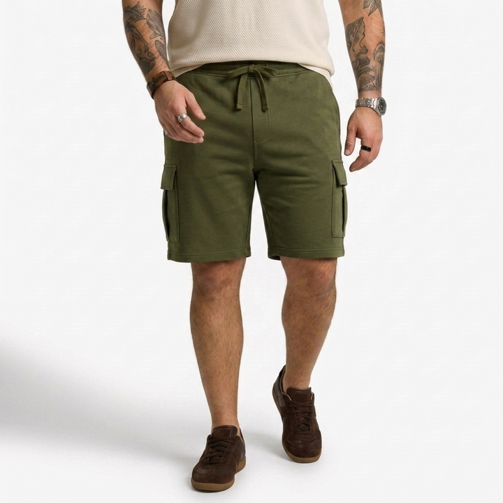PLUS SIZE MEN’S KNIT CARGO LOUNGE SHORT | XL-7XL