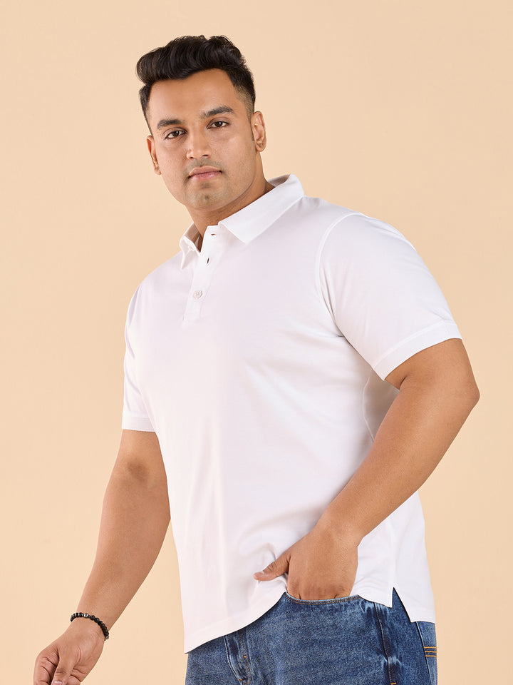 Premium Solid Stretch Polo T-Shirt