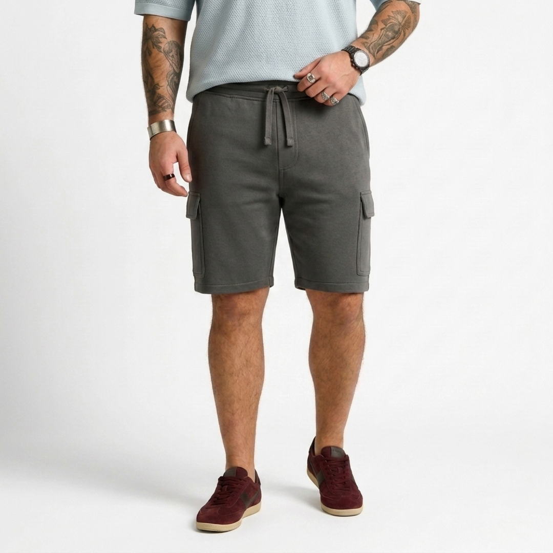 PLUS SIZE MEN’S KNIT CARGO LOUNGE SHORT | XL-7XL