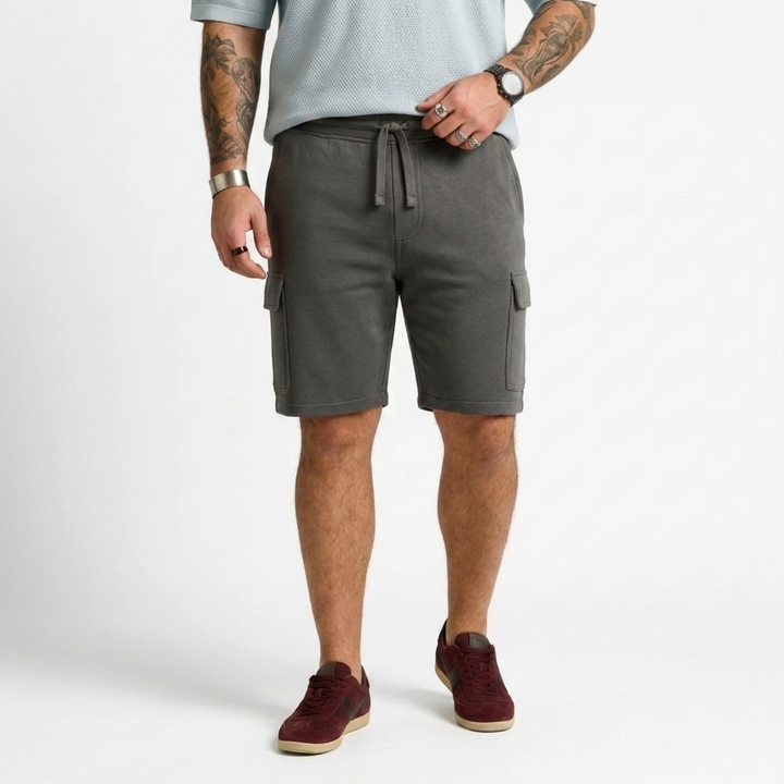 PLUS SIZE MEN’S KNIT CARGO LOUNGE SHORT | XL-7XL