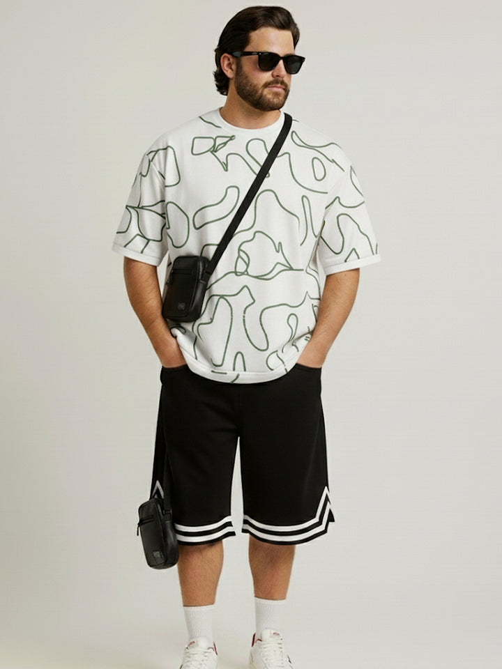 PLUS SIZE  PRINTED HANGOUT T-SHIRT FOR MEN | XL-7XL