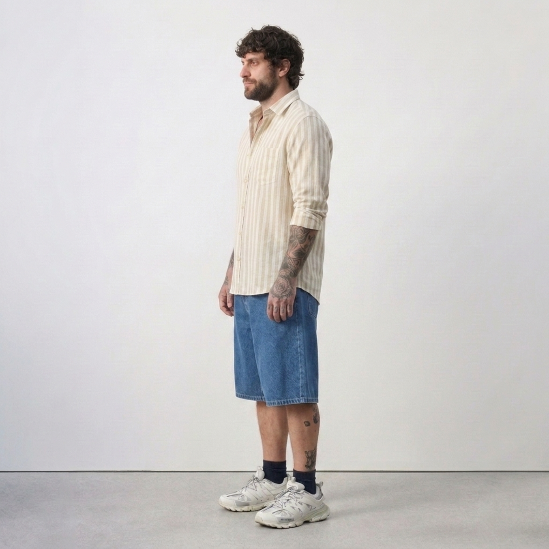 PLUS SIZE MEN’S STRIPE SHIRT | XL-7XL