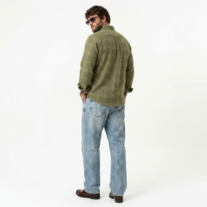 PLUS SIZE LINEN CHECK SHIRT FOR MEN | XL-7XL
