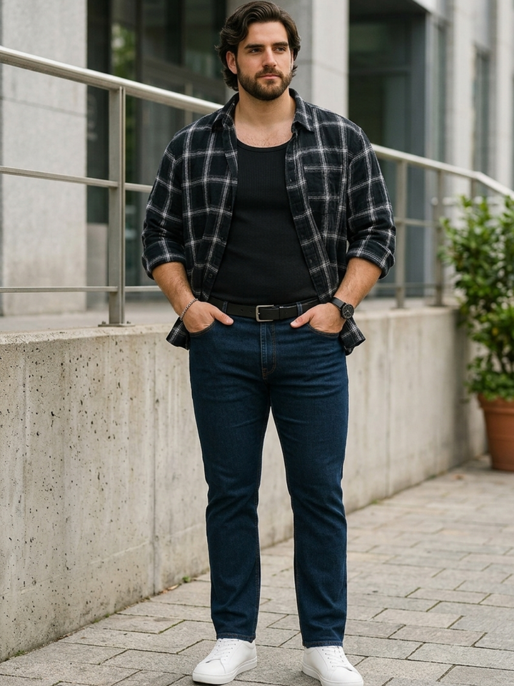 PLUS SIZE MEN CHECK SHIRT| XL-7XL