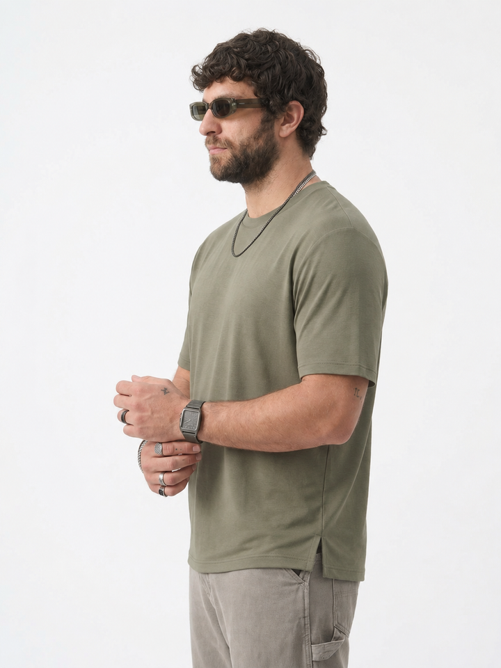 PLUS SIZE BAMBOO COTTON LYCRA T-SHIRT FOR MEN | XL-7XL