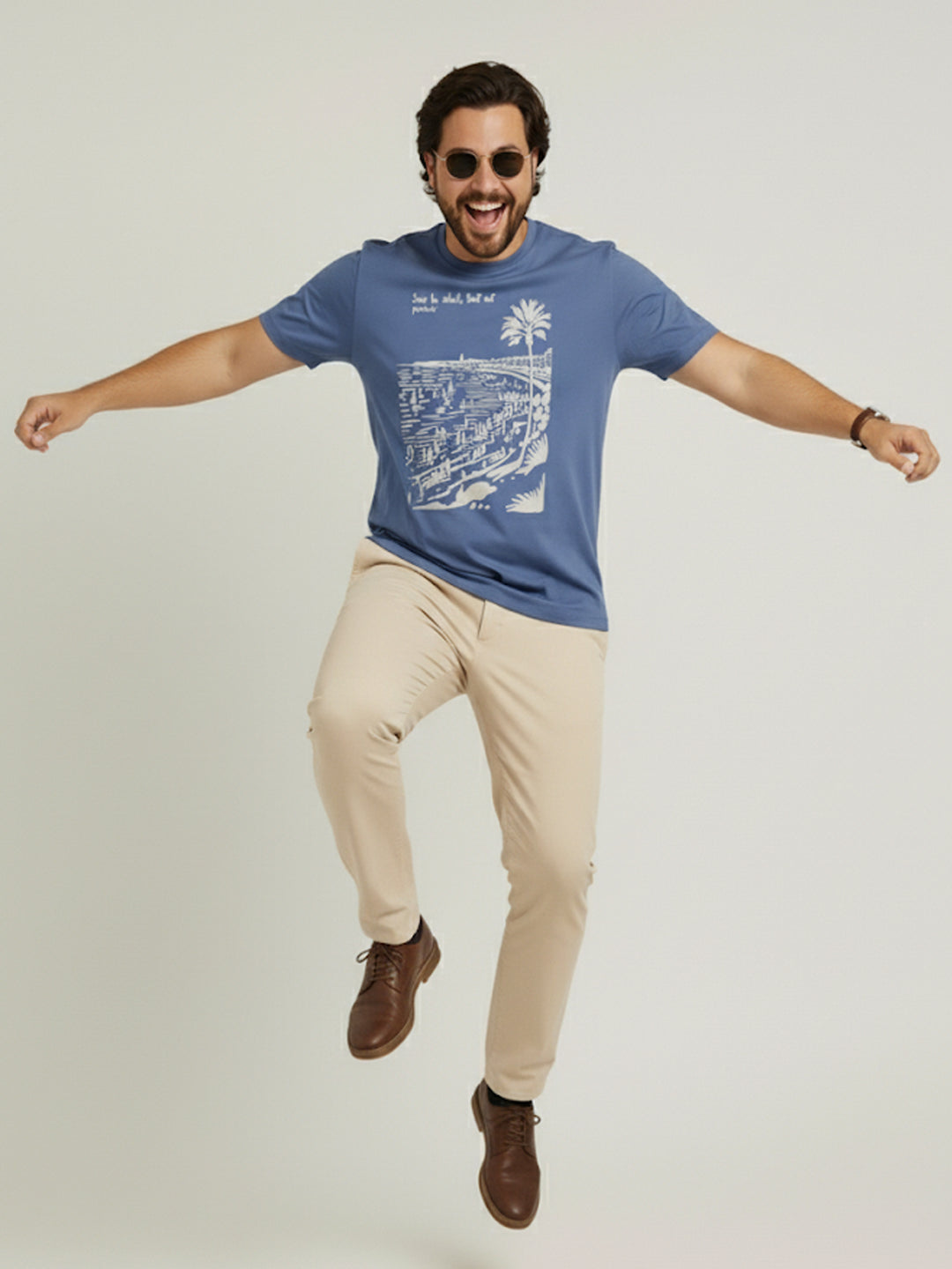 PLUS SIZE SAINT TROPEZ HOLIDAY T-SHIRT FOR MEN | XL-7XL