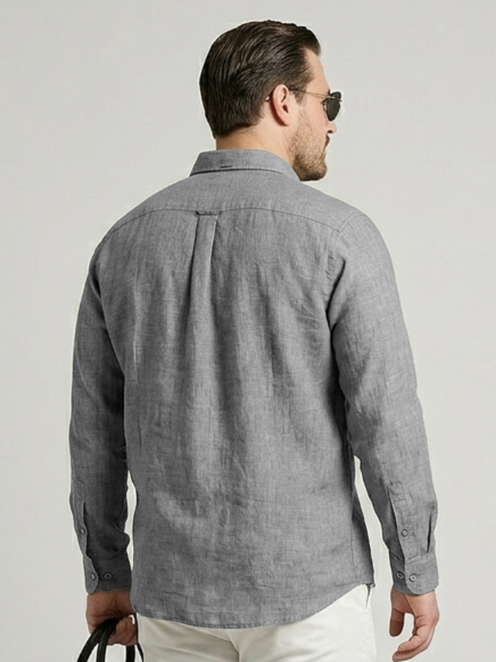PLUS SIZE MEN SOLID LINEN SHIRT| XL-7XL