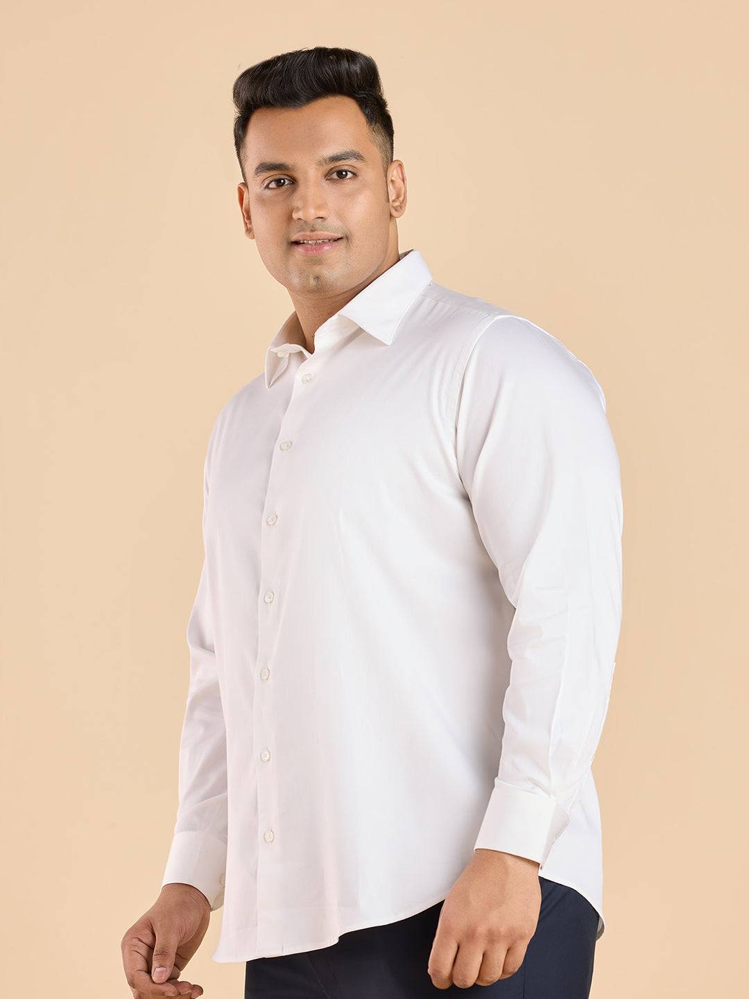 Move In Style Solid Satin Shirt