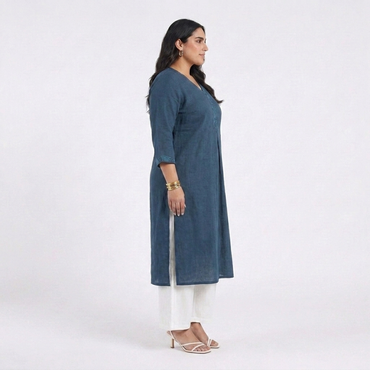 PLUS SIZE WOMEN’S SOLID ETHNIC KURTA | XL-7XL
