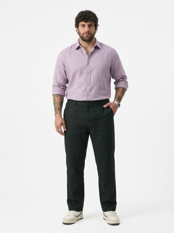 PLUS SIZE MEN’S LINEN PULLON PANT | XL-7XL