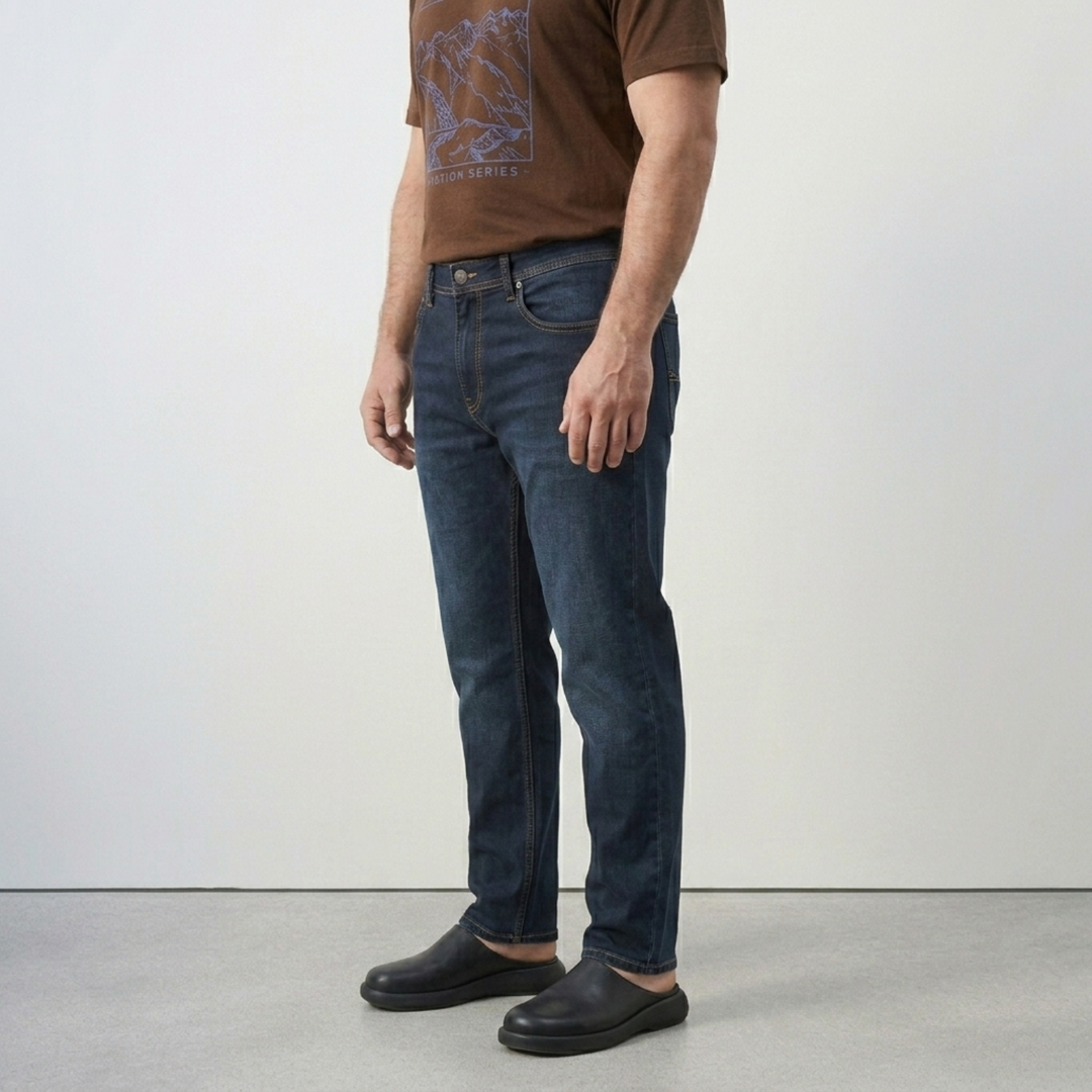 PLUS SIZE MEN DARK BLUE KEVIN FIT JEANS | XL-7XL