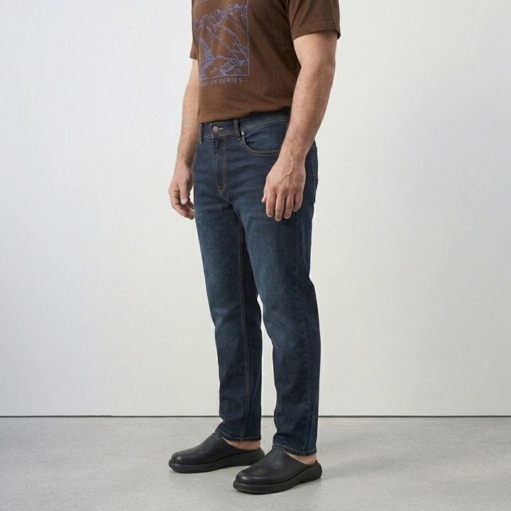 PLUS SIZE MEN DARK BLUE KEVIN FIT JEANS | XL-7XL