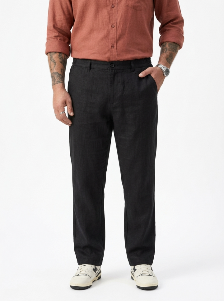 PLUS SIZE MEN’S LINEN PULLON PANT | XL-7XL