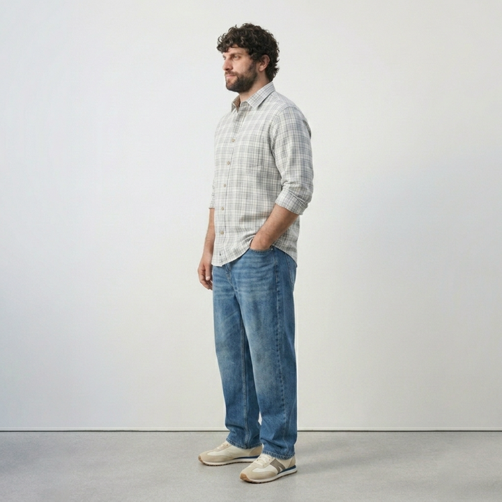 PLUS SIZE MEN CHECK SHIRT| XL-7XL