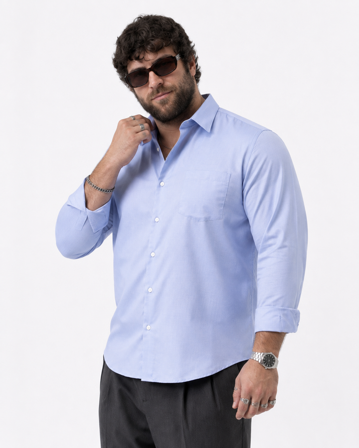 PLUS SIZE SOLID SHIRT FOR MEN | XL-7XL