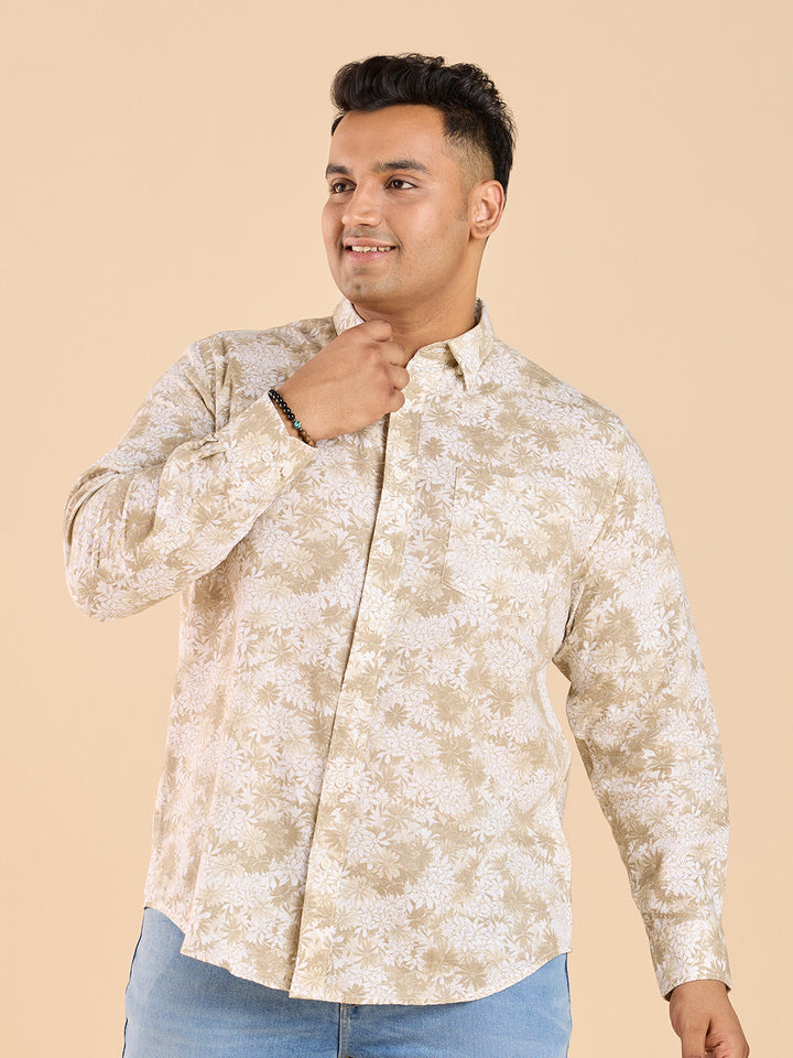 Tropic Whisper Print Breezy Shirt