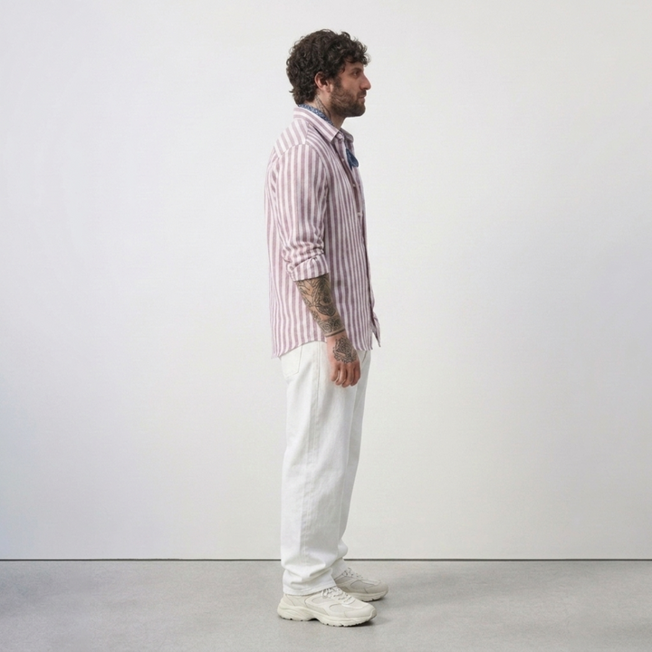 PLUS SIZE MEN’S STRIPE SHIRT | XL-7XL