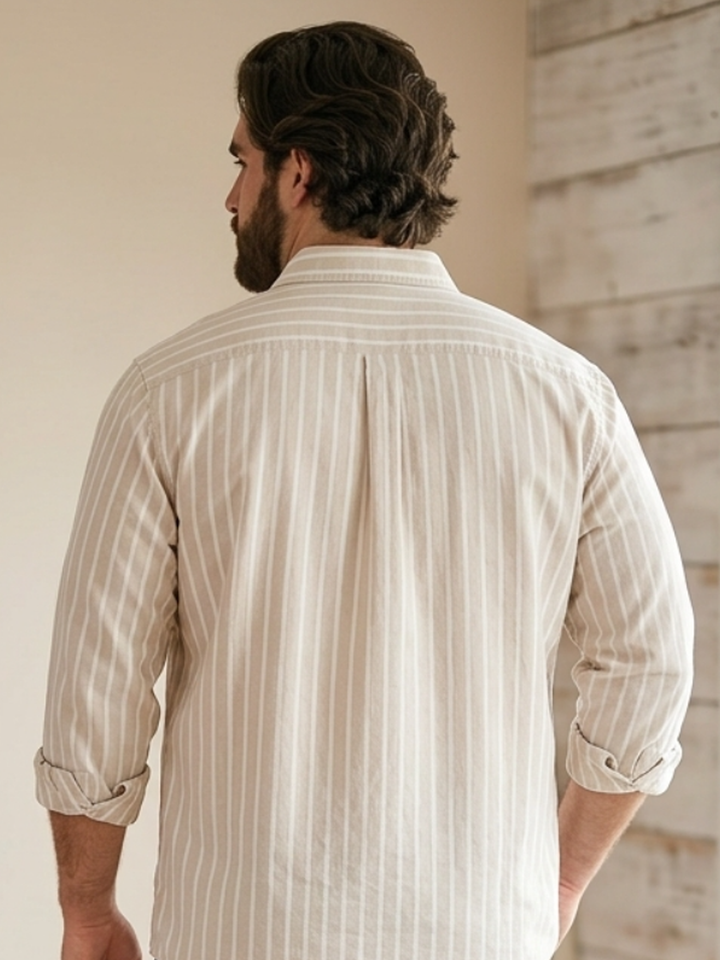 PLUS SIZE MEN STRIPE SHIRT| XL-7XL