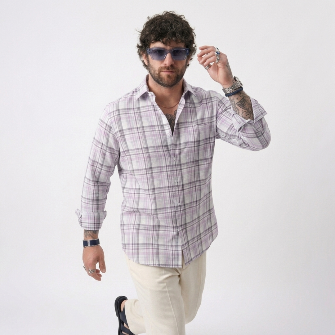 PLUS SIZE MEN’S CHECK SHIRT | XL-7XL