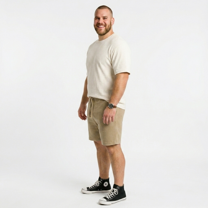 PLUS SIZE MEN KNIT LOUNGE SHORTS | XL-7XL