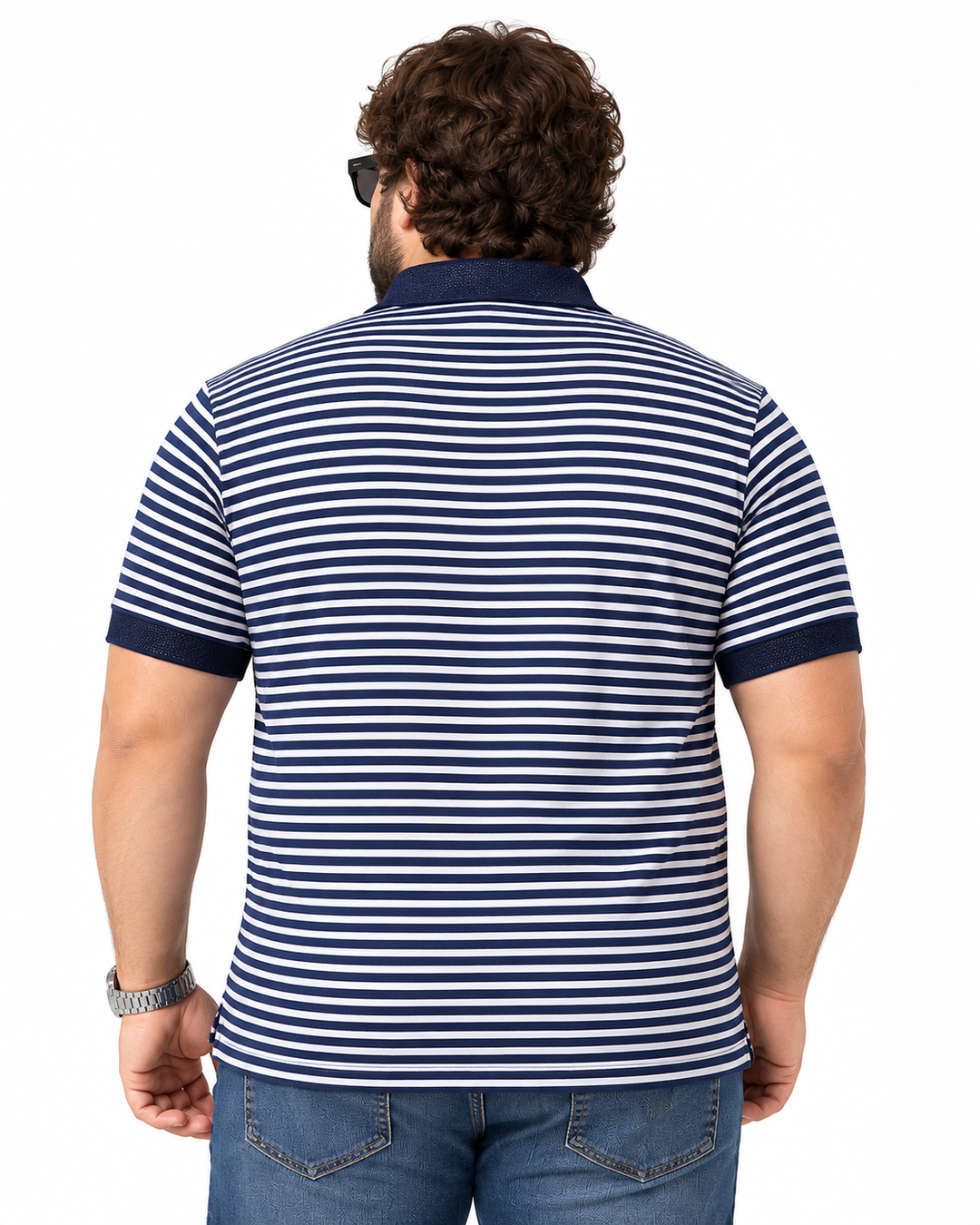 PLUS SIZE MEN STRIPER POLO | XL-7XL