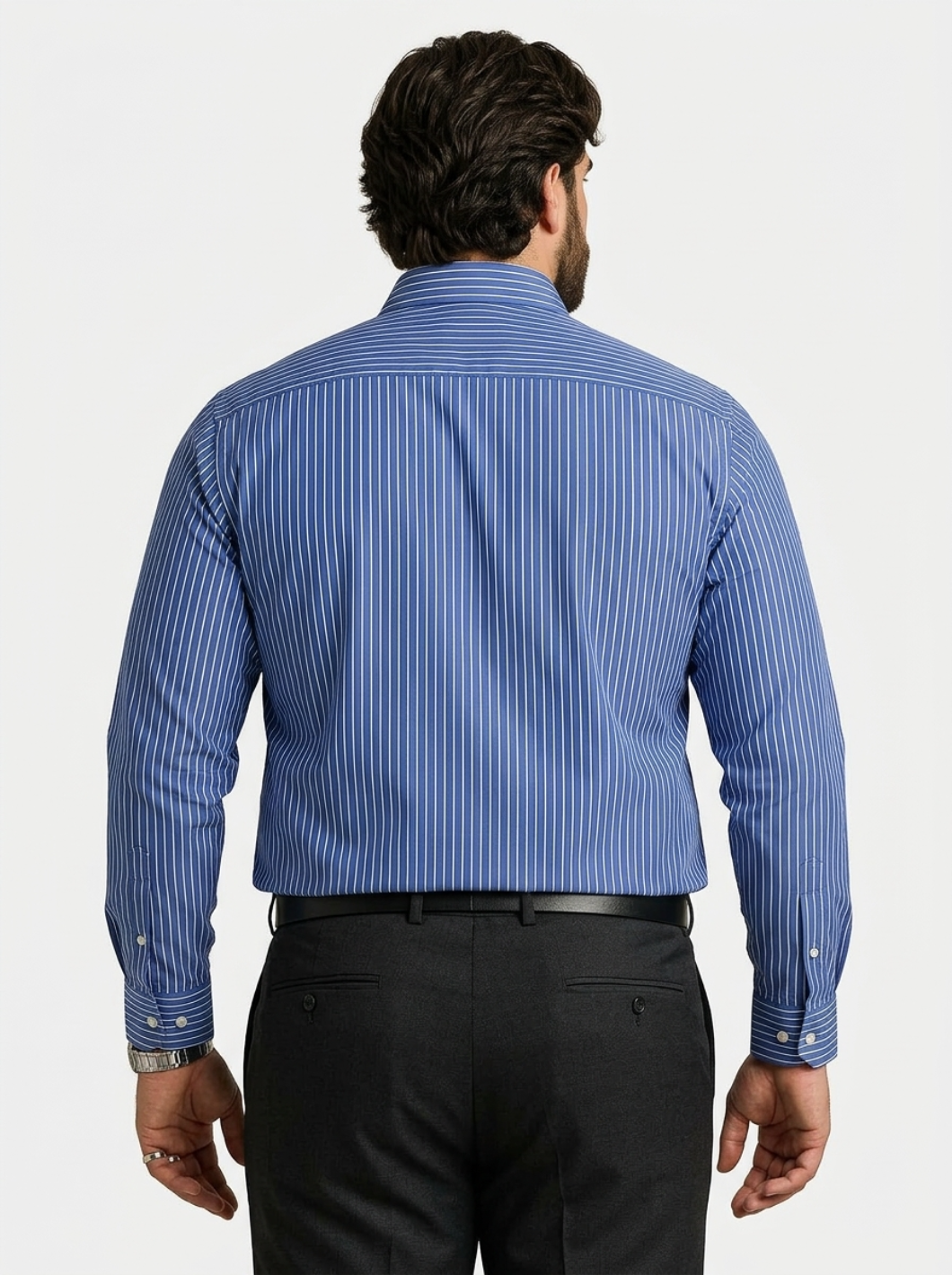 PLUS SIZE STRIPE GIZA SHIRT FOR MEN | XL-7XL