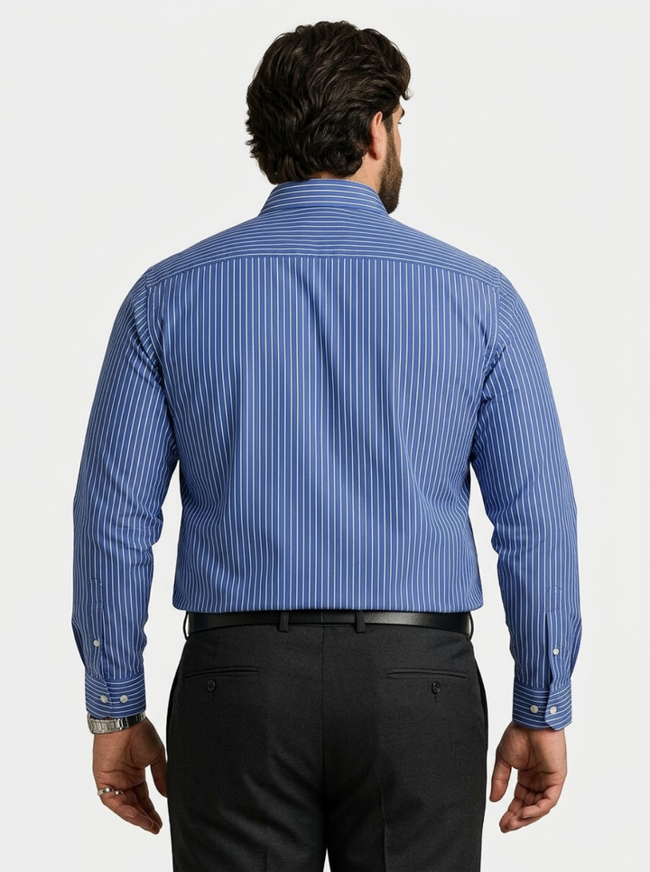 PLUS SIZE STRIPE GIZA SHIRT FOR MEN | XL-7XL