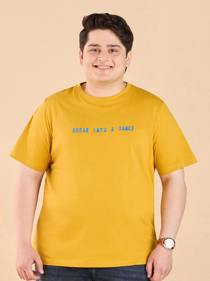 PLUS SIZE STRUCTURE KNIT GRAPHIC T-SHIRT FOR MEN | XL-7XL