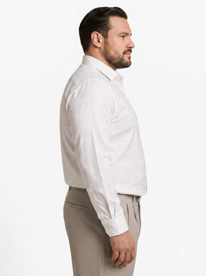 PLUS SIZE SELF CHECK SHIRT FOR MEN | XL-7XL
