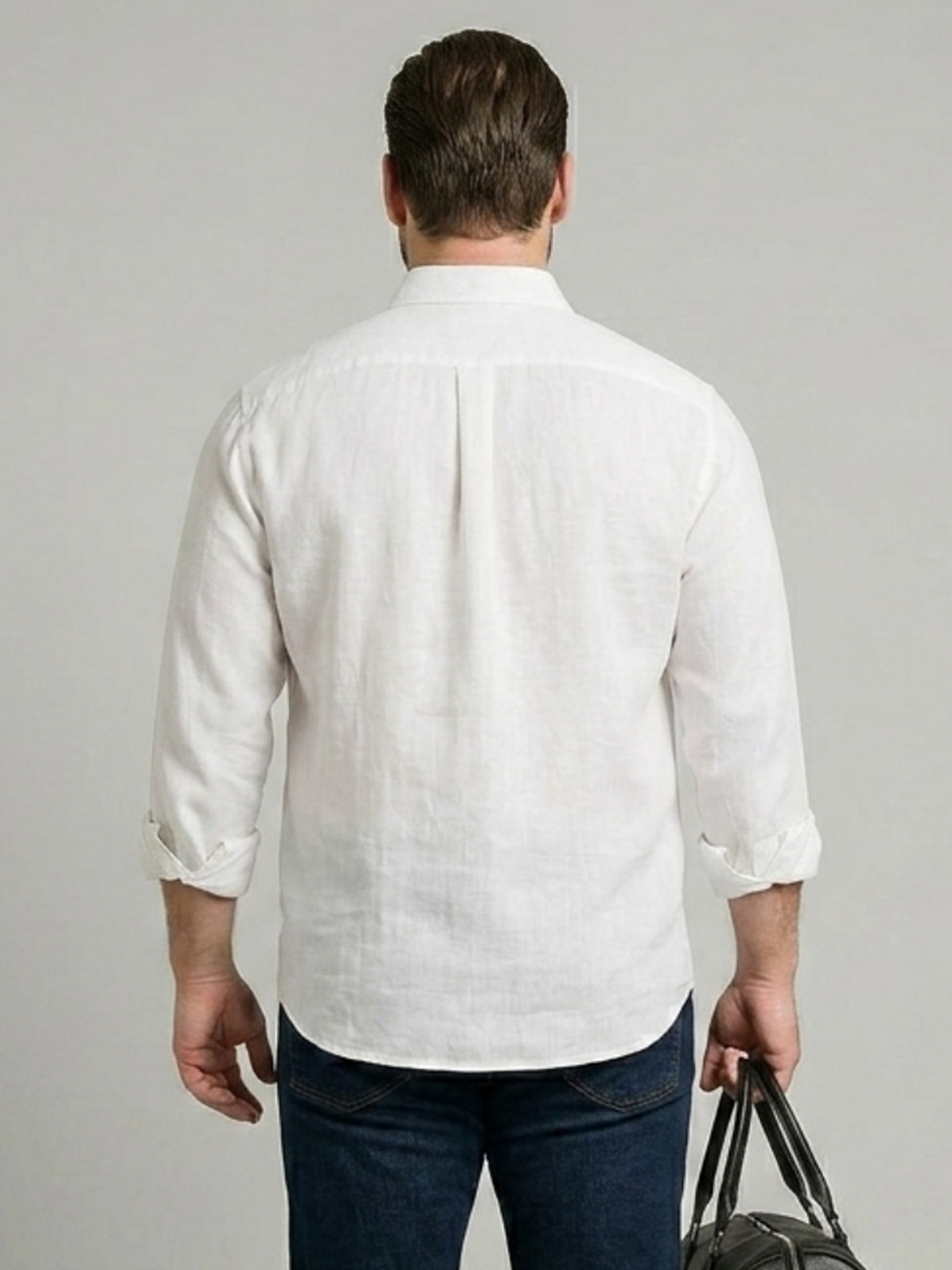 PLUS SIZE SOLID LINEN SHIRT FOR MEN | XL-7XL