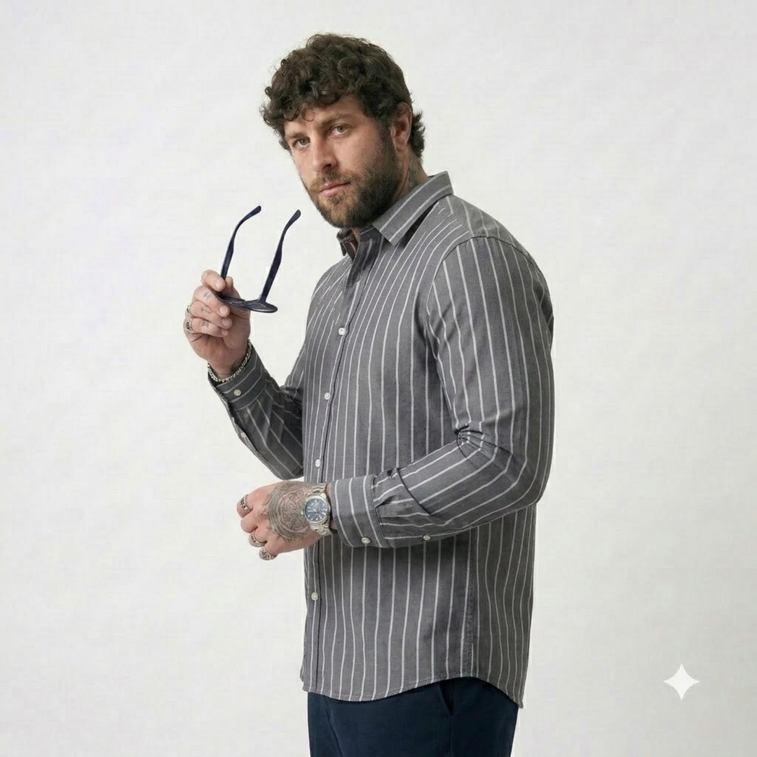 PLUS SIZE STRIPE SHIRT FOR MEN | XL-7XL