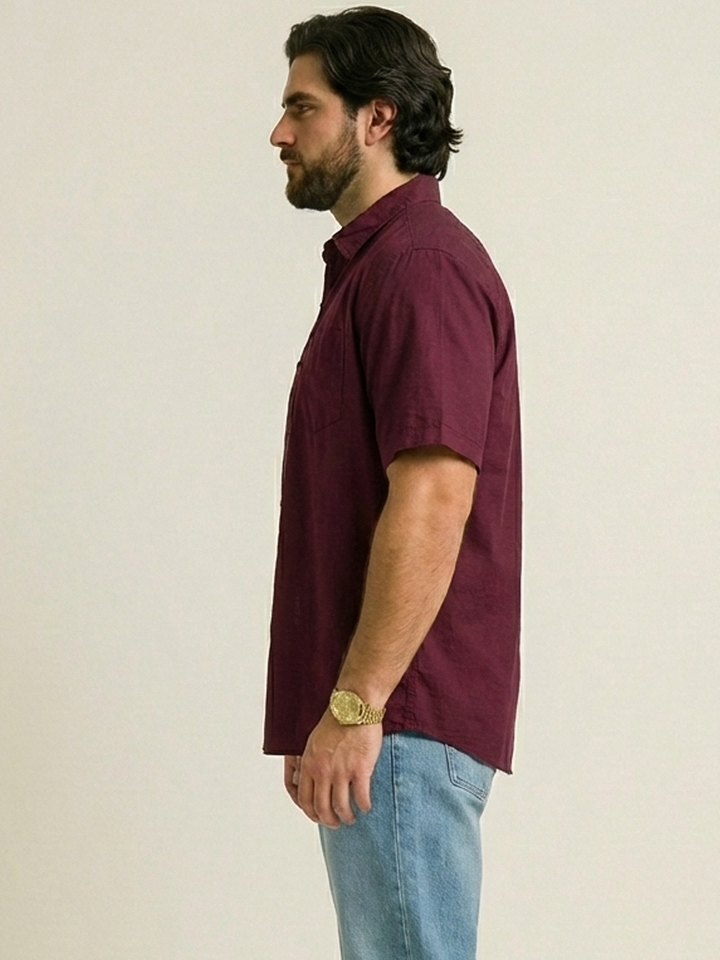 PLUS SIZE MEN SOLID SHIRT| XL-7XL