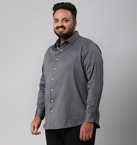 Move In Style Solid Satin Shirt