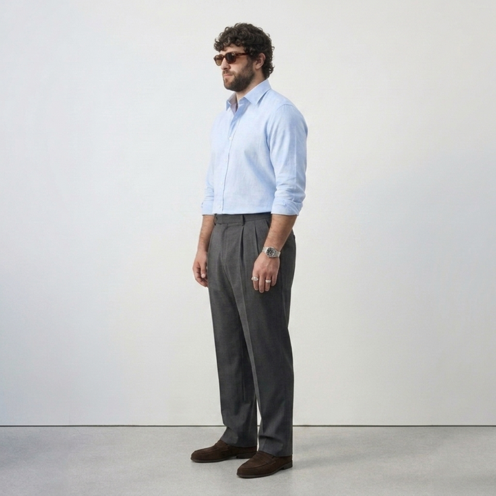 PLUS SIZE MEN’S SOLID SHIRT | XL-7XL