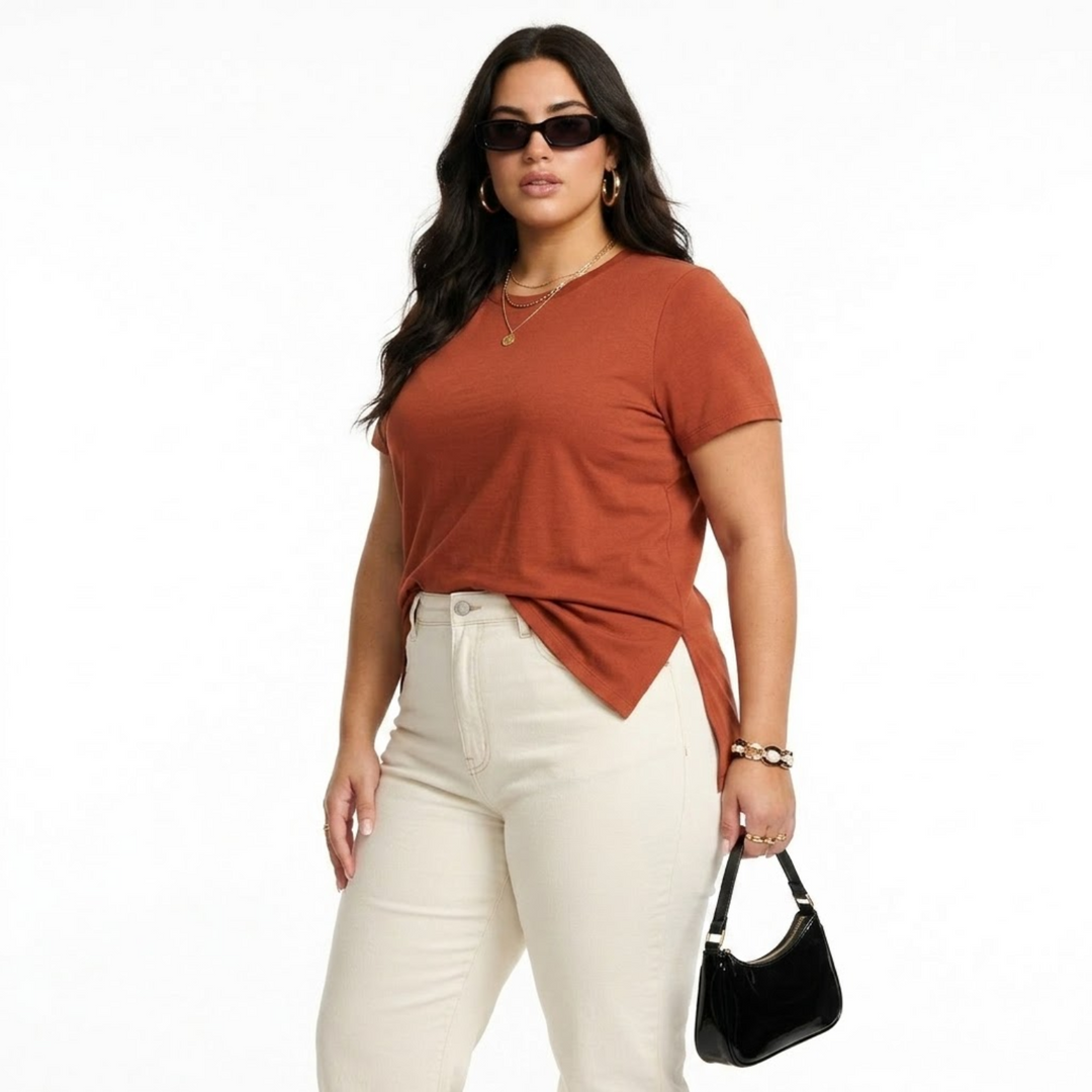 PLUS SIZE WOMEN’S SOLID TSHIRT | XL-7XL