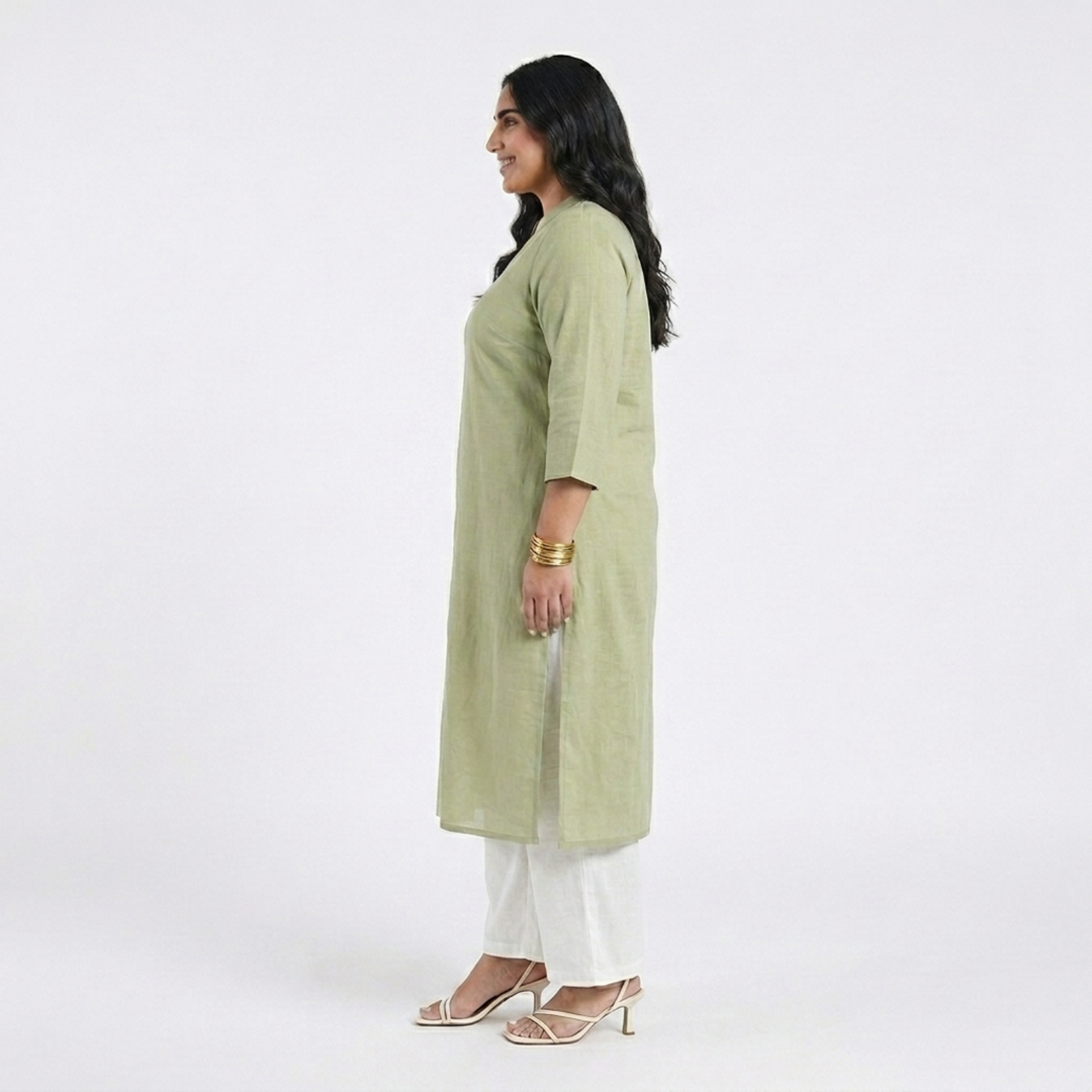 PLUS SIZE WOMEN’S SOLID ETHNIC KURTA | XL-7XL