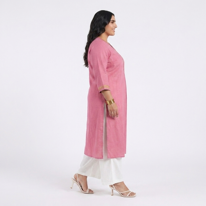 PLUS SIZE WOMEN’S SOLID ETHNIC KURTA | XL-7XL