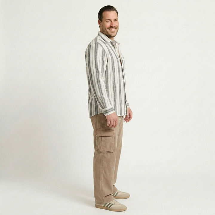 PLUS SIZE MEN’S STRIPE SHIRT | XL-7XL