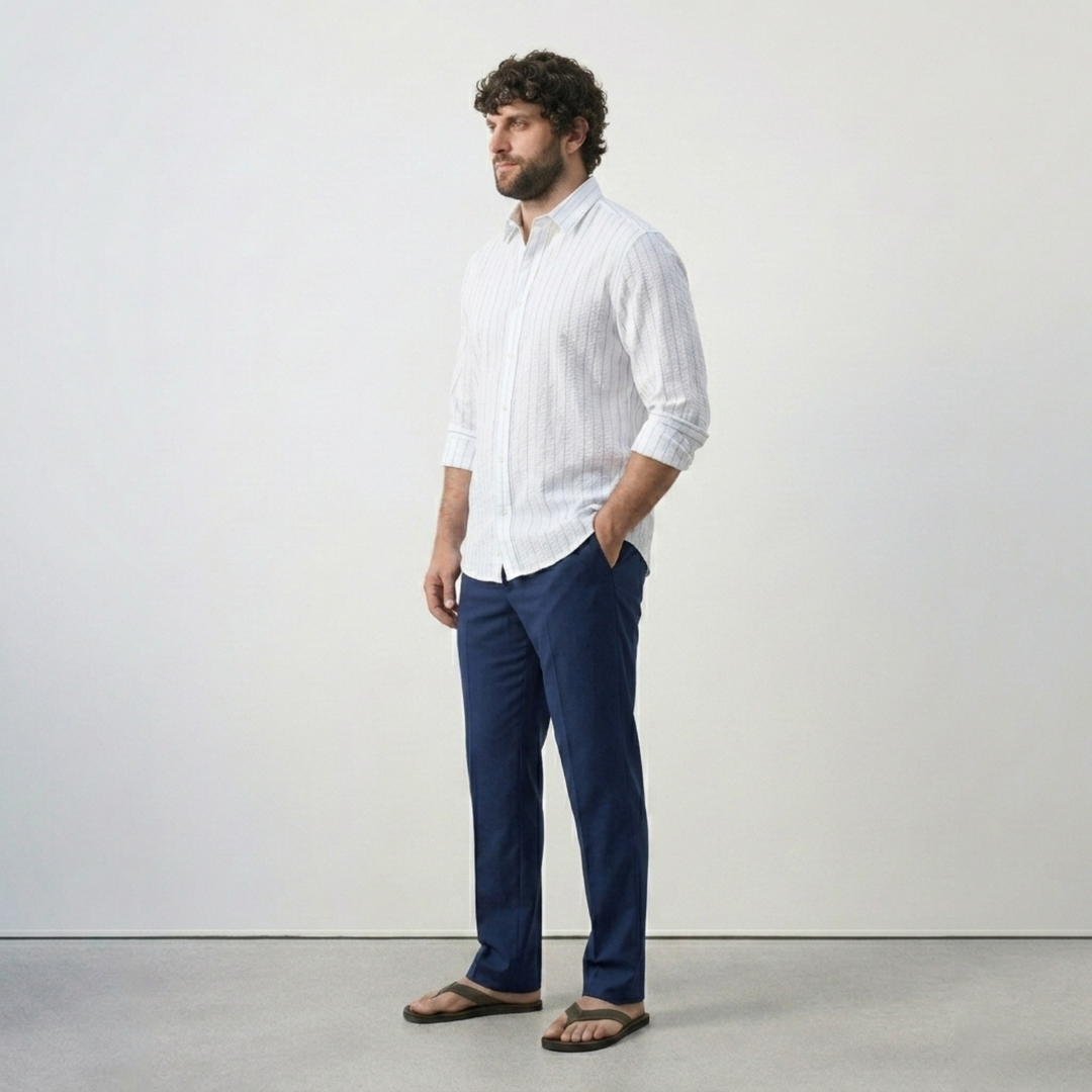 PLUS SIZE STRIPE SHIRT FOR MEN | XL-7XL