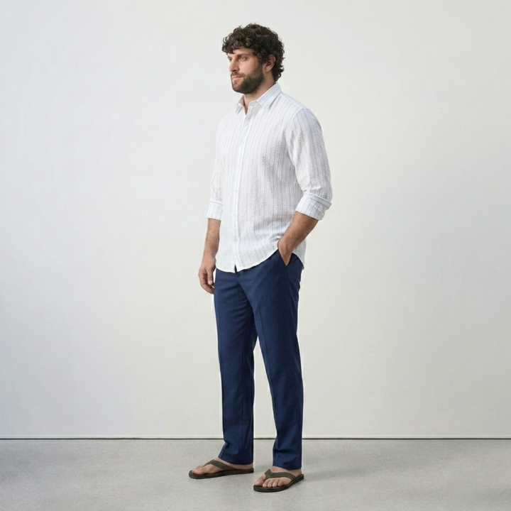 PLUS SIZE STRIPE SHIRT FOR MEN | XL-7XL