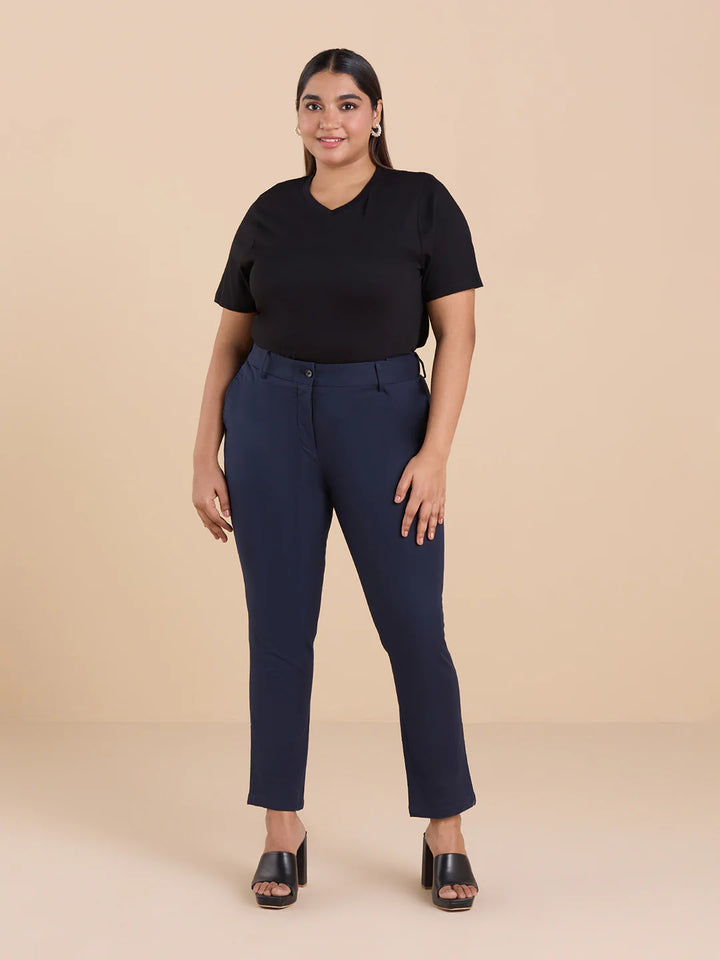 Knitted Nylon Stretch Trouser | XL-7XL