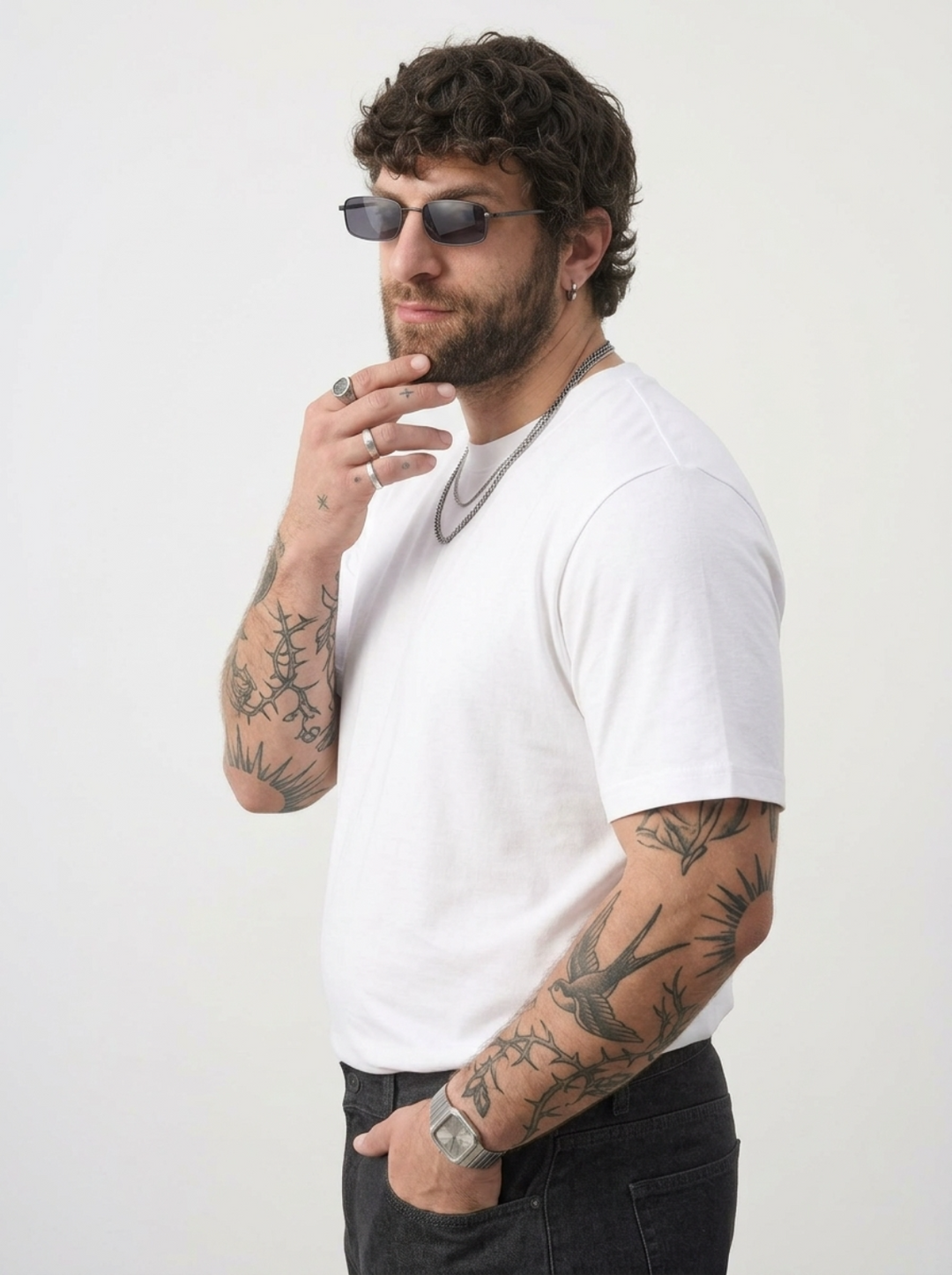 PLUS SIZE BAMBOO COTTON LYCRA T-SHIRT FOR MEN | XL-7XL